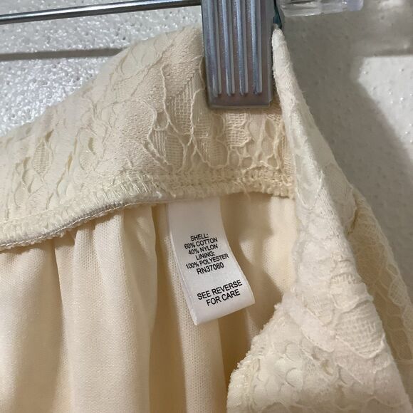 NWT Est. 1946 Cream Lace Cottagecore Western Prairie Button Midi Skirt Large - Picture 10 of 10